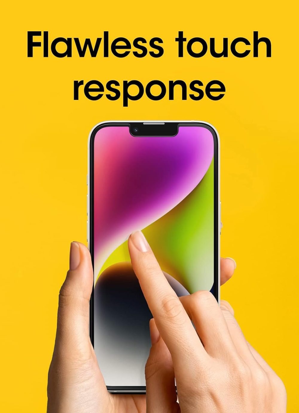 OtterBox TRUSTED GLASS Screen Protector for iPhone 14, iPhone 13 & iPhone 13 Pro, Flawless Touch Response, Fingerprint Resistant, Precision Fit, Vibrant Clarity - Image 7
